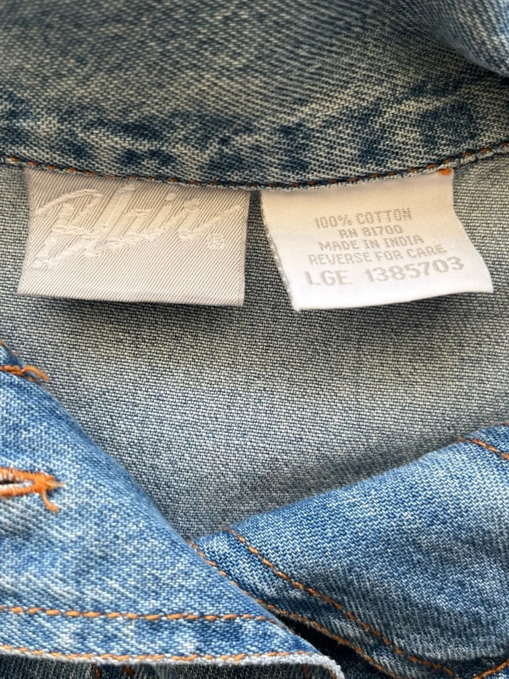 Blair Vintage Embroidered Butterfly Denim Jacket - Blue - Picture 6 of 6